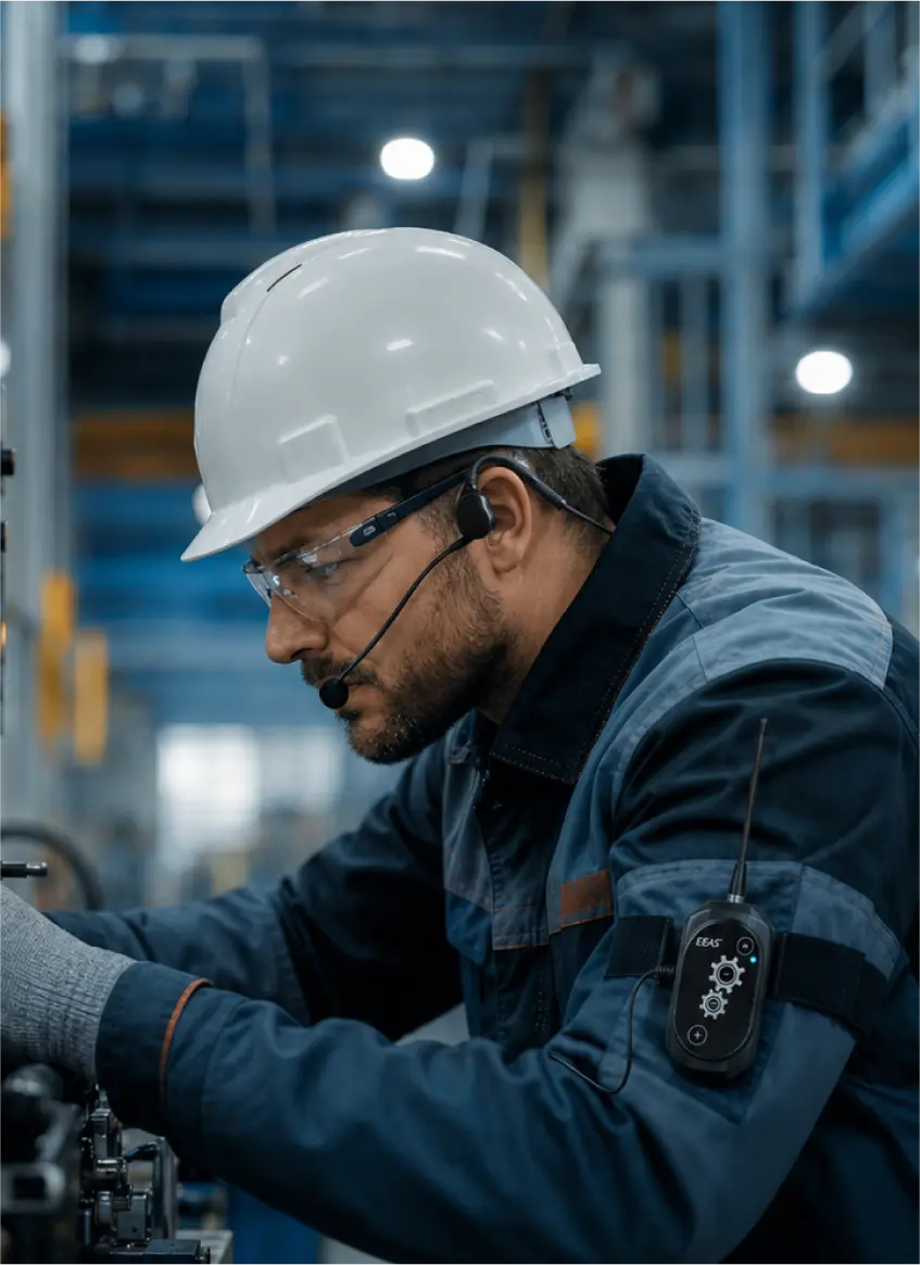 Sistema de comunicación EJEAS para industria y trabajo